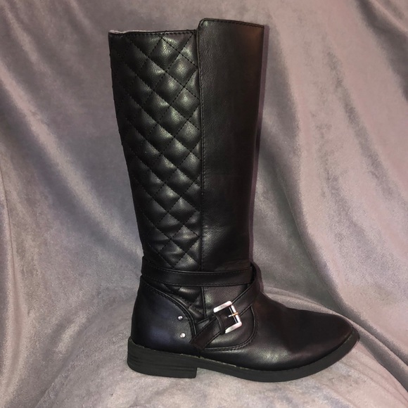 Girl's SO (99042) Carrie Black Tall Riding Boots / Size 1 Med - Picture 9 of 9